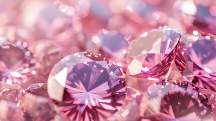 Pink diamonds in a high angle view