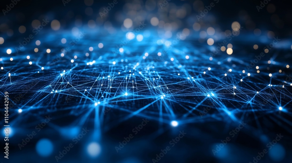 Poster futuristic background featuring technology lines and dynamic light effects for modern design