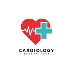 Medical Cardiology Heartbeat Logo Design