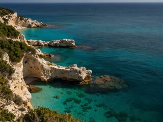 Coastal scene from Torre dell&rsquo;Orso, Italy.