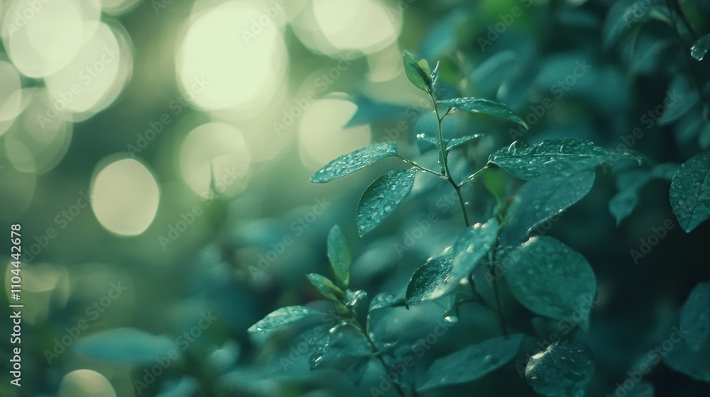 Poster abstract green bokeh background a soft and blurred nature inspired visual experience