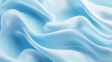 Abstract texture of natural light blue color fabric wave as concept of luxurious background. Fabric texture of natural cotton or linen, silk or satin, wool or jersey textile material.