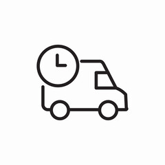 delivery truck time icon sign vector