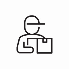 delivery worker icon sign vector