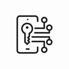 phone cyber password icon sign vector