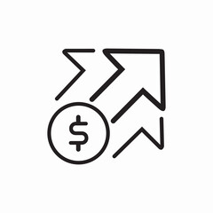 price ascending icon sign vector