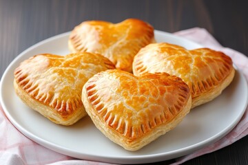 valentines day treats, heart-shaped pies with a golden crust, a tasty way to express love on valentines day