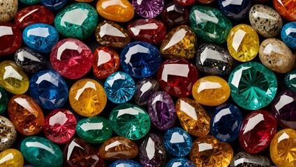 Obraz premium Collection of colorful gemstones from around the world.