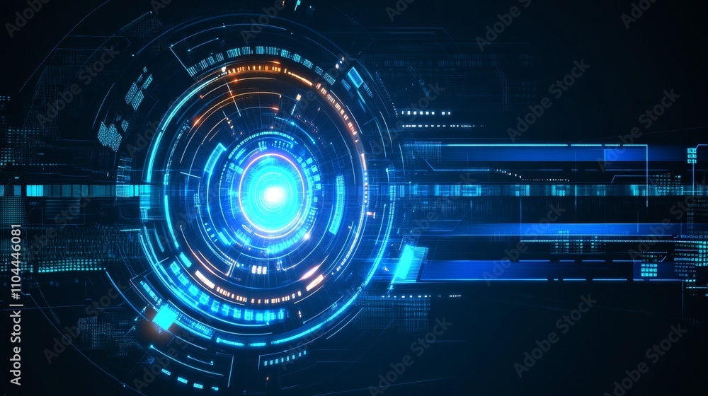 Poster futuristic technology network background featuring abstract connections and digital elements