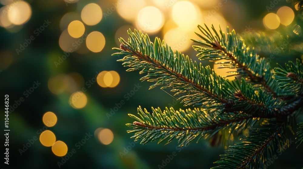 Poster abstract background of green bokeh creating a dreamy nature scene with soft blurred effects