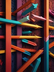 Colorful arrows in an animated background.