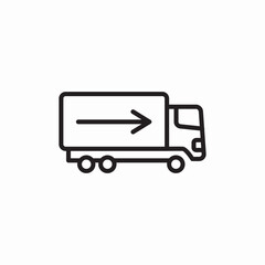 delivery truck direction icon sign vector