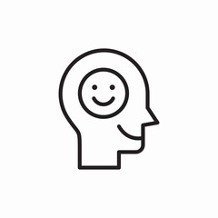 happy mood head icon sign vector