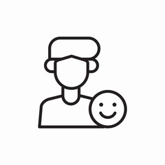 male happy emoji icon sign vector