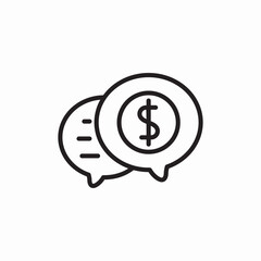 money speech bubble icon sign vector