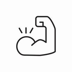 muscle arm icon sign vector