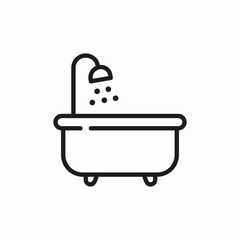 bathtub bathroom icon sign vector