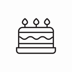 birthday cake icon sign vector
