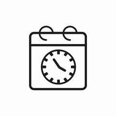 calendar time icon sign vector