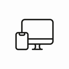 phone computer icon sign vector