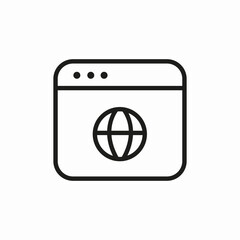 web website icon sign vector