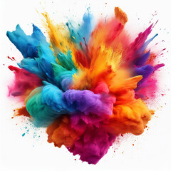 Rainbow paintwork explosion wallpaper abstract watercolor background