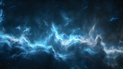 Obraz premium A blue sky with stars and clouds