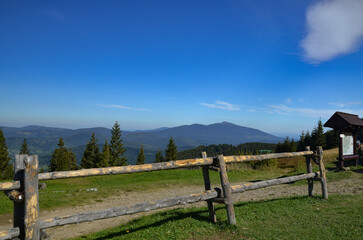 picturesque and wonderful views on the way to Pilsko in the Beskid Mountains