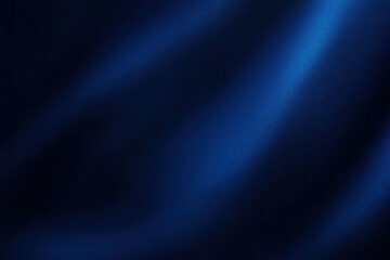 Abstract dark blue background. Silk satin. Navy blue color. Elegant background with space for design. Soft wavy folds.