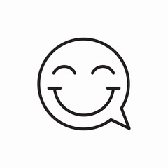smile emoji speech bubble icon sign vector