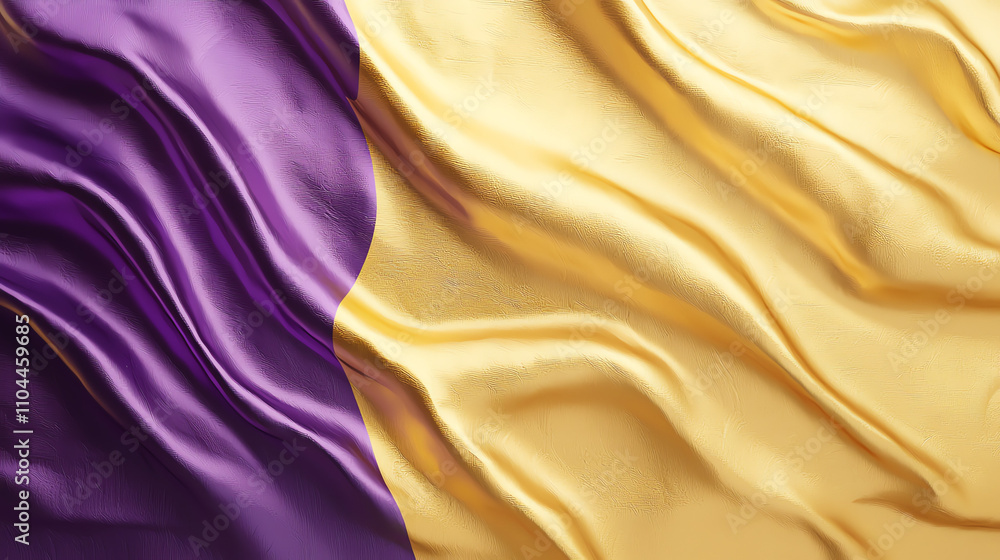 Aufkleber smooth gradient fabric flowing from deep purple to rich gold with a dynamic wave design
