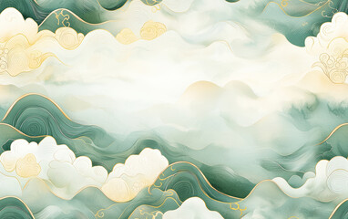 Traditional Chinese elements Xiangyun texture art illustration background