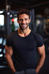 young man in the gym  Generative AI