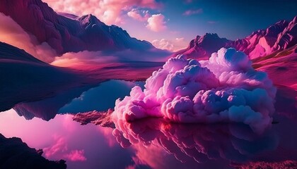 Beautiful landscape with storm clouds Style Forest Background with Blue Sky, Sunset, Sunrise, Fog, Snow, Clou