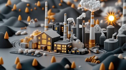 Isometric icons display various plants and stylish money banks designed in minimalistic 3D clay with soft lighting and shadows