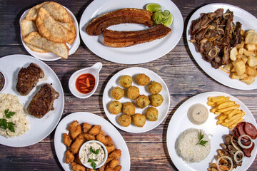 collage of kinds of food