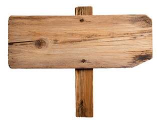 Fototapeta premium Rustic Wooden Sign With Natural Grain and Texture Ideal for Outdoor Settings or Farm Decor