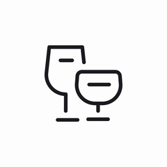 drink glasses icon sign vector