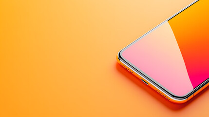 Vibrant Smartphone Design With a Bold Orange Background Highlighting Artistic Elements