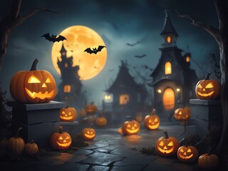 Spooky Halloween Night in a Haunted Village
