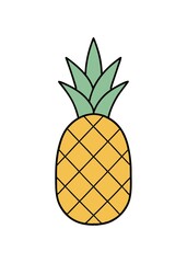 Pineapple Coloring Page Fun Tropical Fruit Drawing for Kids and Adults