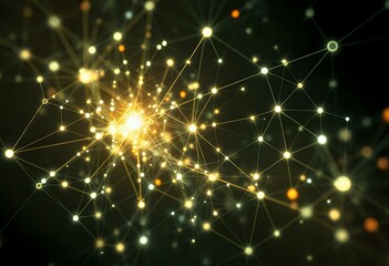 Fototapeta premium Cybernetic Geometric Pattern - Quantum Superposition Matrix