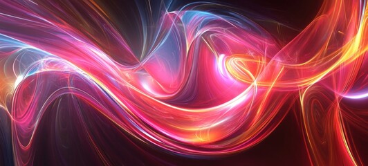 Fototapeta premium Abstract Vibrant Energy Flow: A Symphony of Light and Color