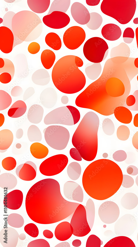 Poster vibrant circles in red hues create a dynamic wallpaper design for modern spaces