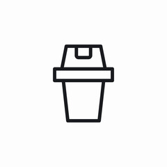 rubbish bin icon sign vector