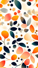 Fototapeta premium Vivid Foliage Patterns Dance Across a Soft Background in an Artistic Floral Design