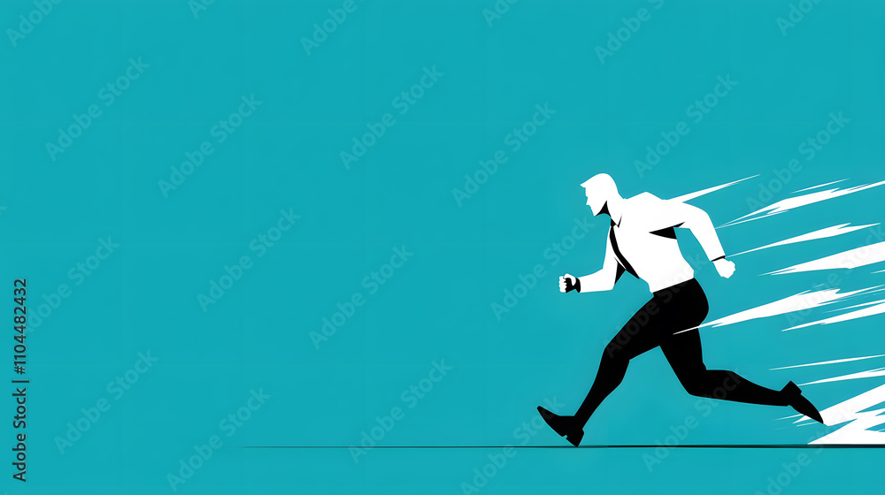 Poster Dynamic Motion and Swift Movement Illustrated in Vibrant Background Design