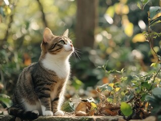 Stunning close-up of a cat&rsquo;s face, focusing on its vivid green eye, intricate fur details.