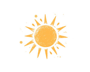 a drawing of a sun