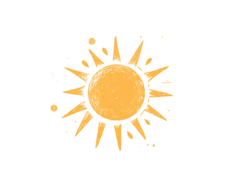 a drawing of a sun